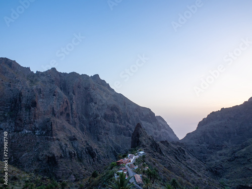 Masca village in sunset on Tenerife 