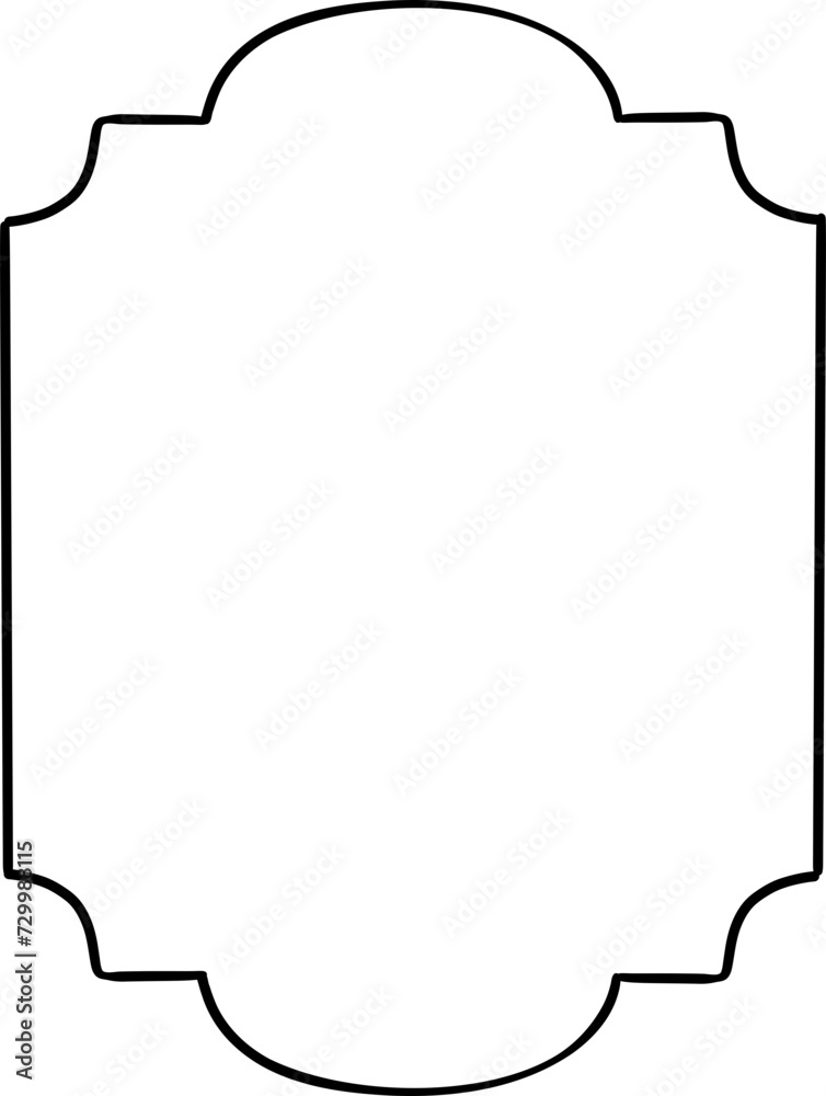Coquette frame with bow outline doodle hand drawn Coquette frame with bow outline doodle hand drawn