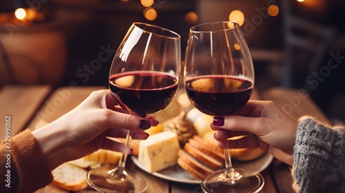 Wine and cheese toast captured in stock photography , wine and cheese, toast, stock photography