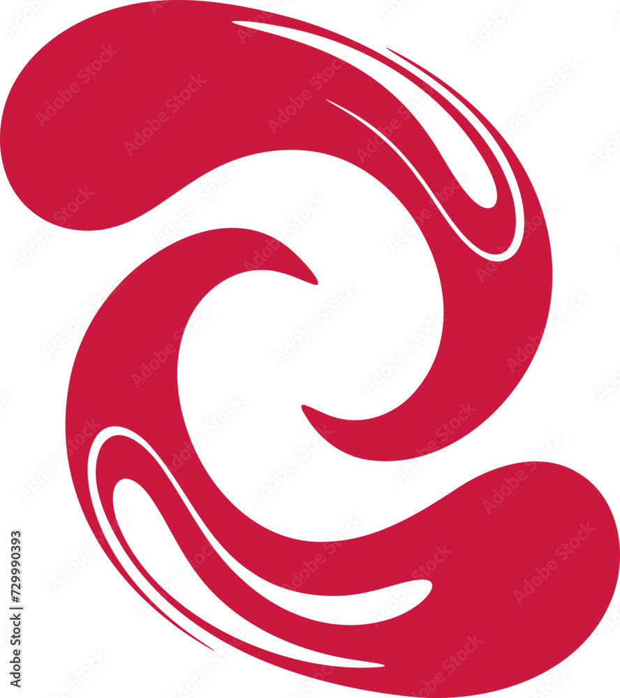 Round shape illustration. Abstract circle pattern hand drawing design element