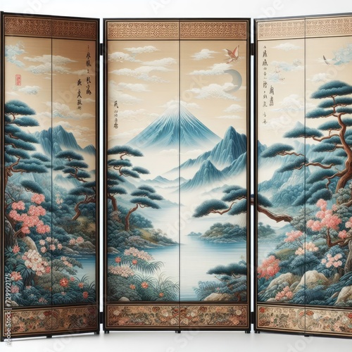 Folding Chinese partition screen 