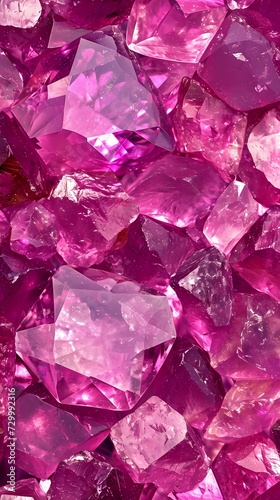 Natural pink sapphire gemstone texture background