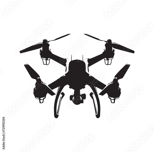 Drone vector illustration silhouette style icon