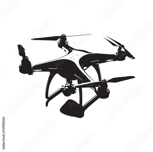 Drone vector illustration silhouette style icon