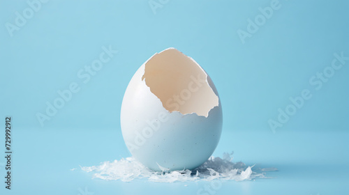 Cracked eggshell