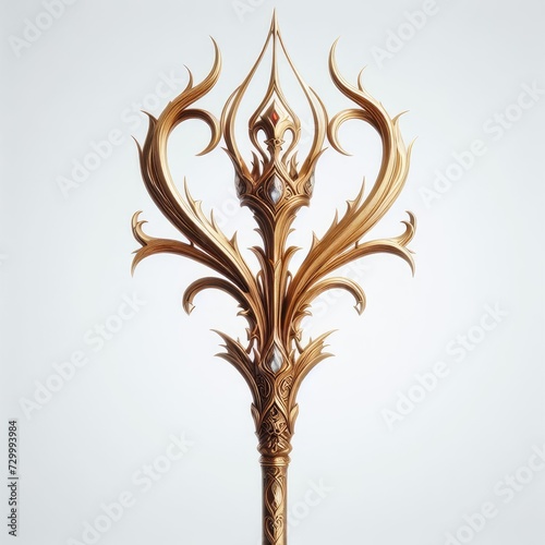 antique golden magic staff
 photo