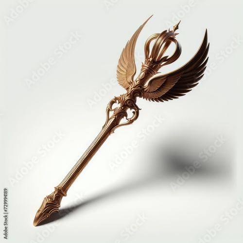 antique golden magic staff
 photo