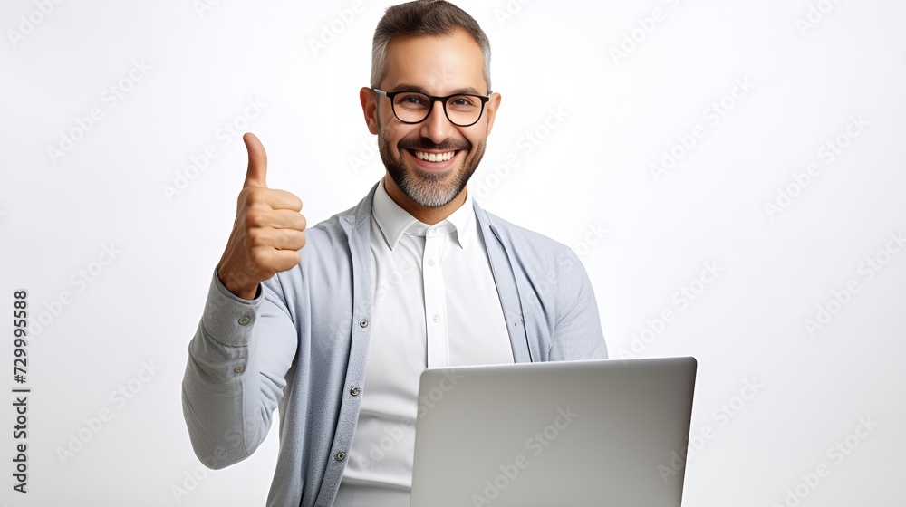 Entrepreneur with a laptop exuding confidence in a business setting , entrepreneur, laptop, confidence Entrepreneur with a laptop exuding confidence in a business setting , entrepreneur, laptop, confidence