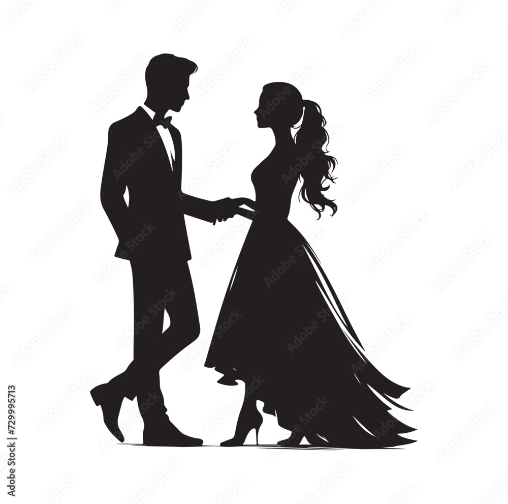 couple standing vector illustration couple standing vector illustration