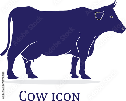 cow silhouettes vector illustration for design