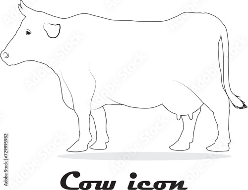 cow silhouettes vector illustration for design