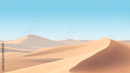 A vast and empty desert portrayed in a flat background   vast  empty desert  flat background