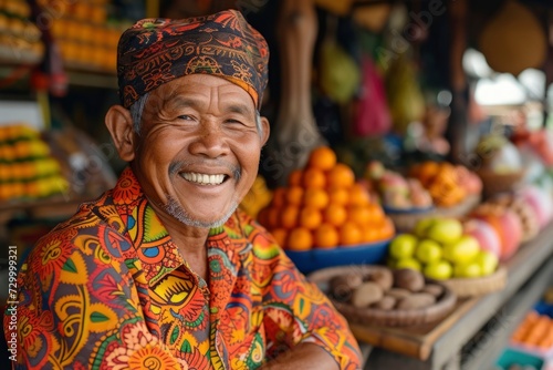 photo of a traditional market trader