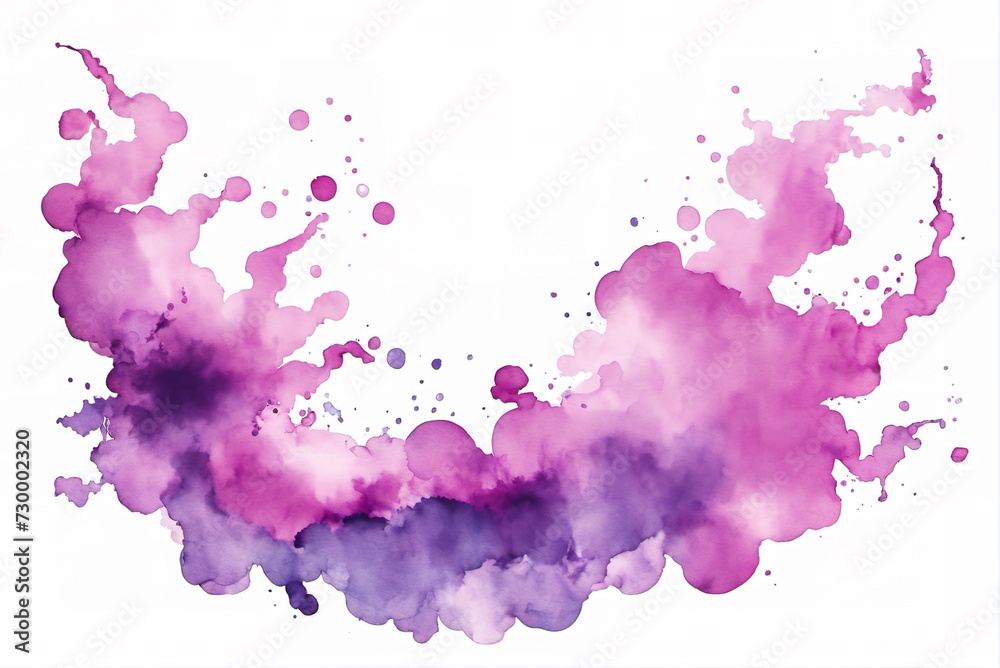 Smoky purple clouds and ink-like water droplets