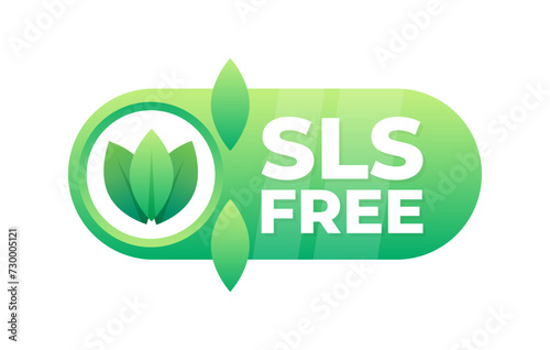 SLS Free Assurance Tag with a Fresh Green Leaf Icon for Gentle Product Lines