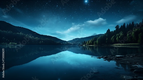 Clear night sky filled with stars in a nature theme , clear night sky, stars, nature theme photo