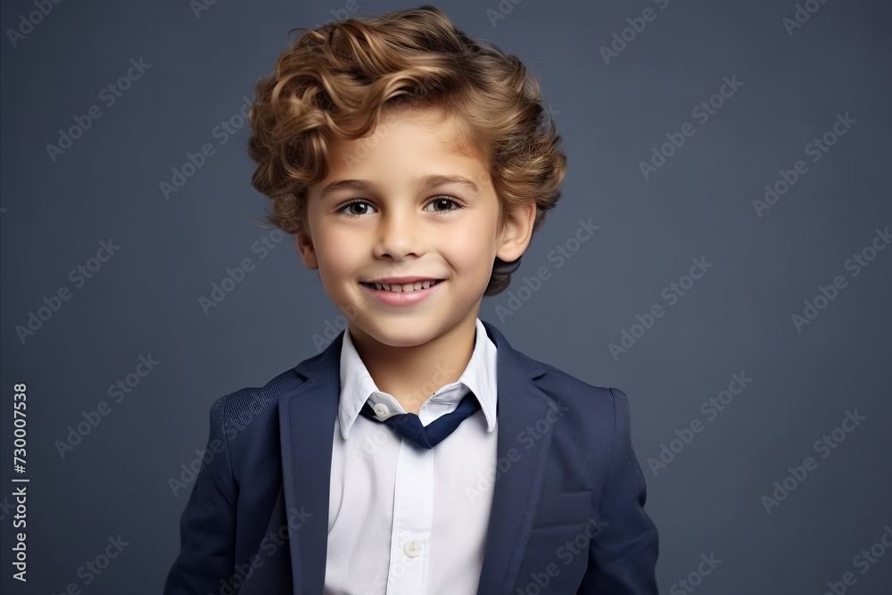 Portrait of a cute little boy in a suit and bow tie Portrait of a cute little boy in a suit and bow tie