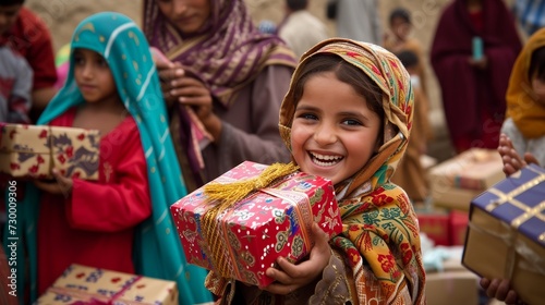 Children Receiving Gifts