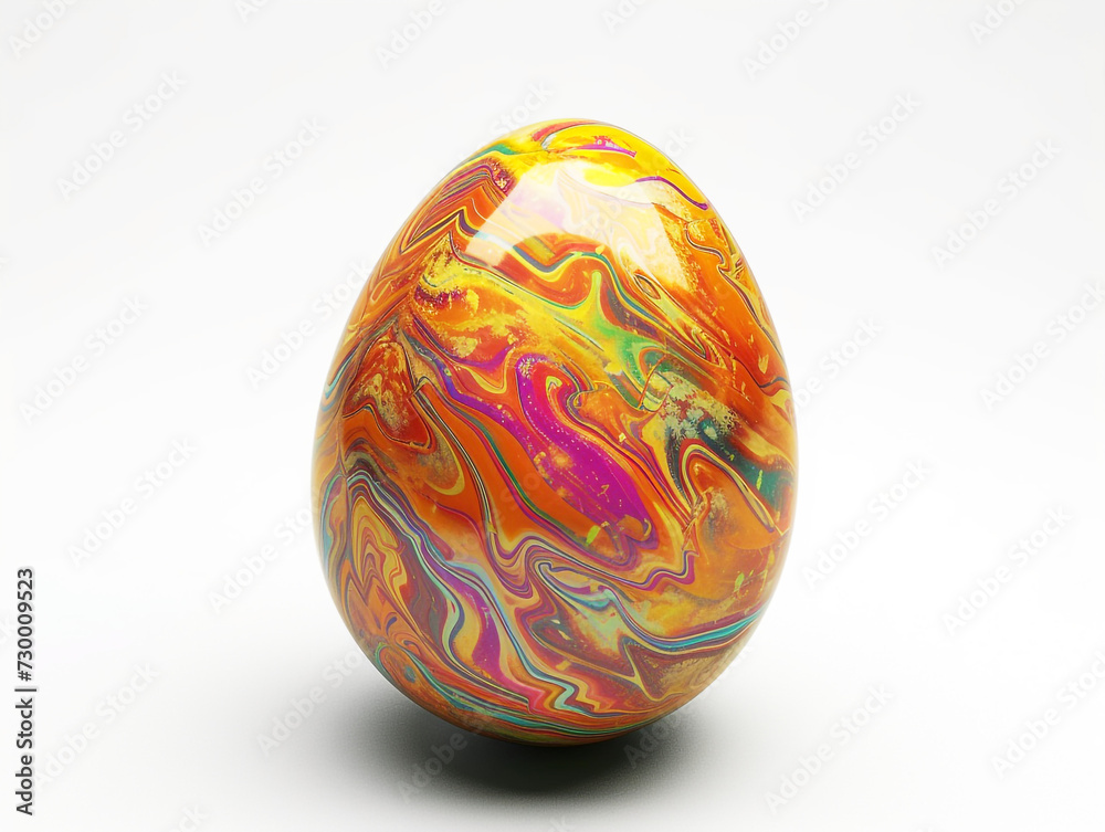 easter eggs isolated on white. Generative Ai.