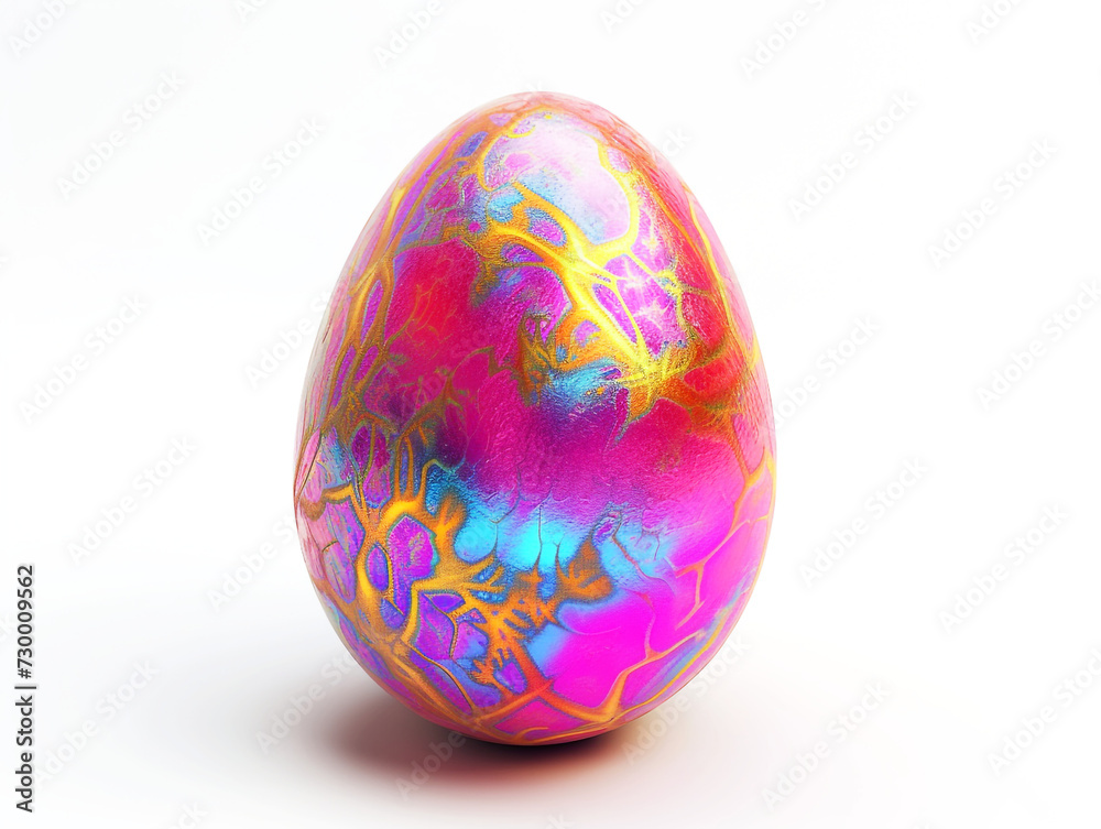 easter eggs on white. Generative Ai. easter eggs on white. Generative Ai.