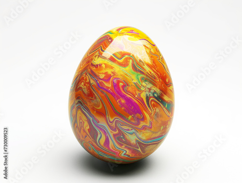 easter eggs isolated on white. Generative Ai.