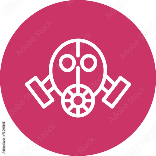 Gas Mask Icon Style