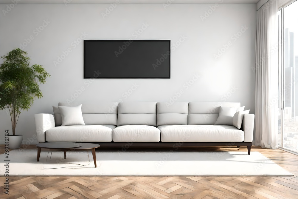Living Room Setting - couch to face a blank wall