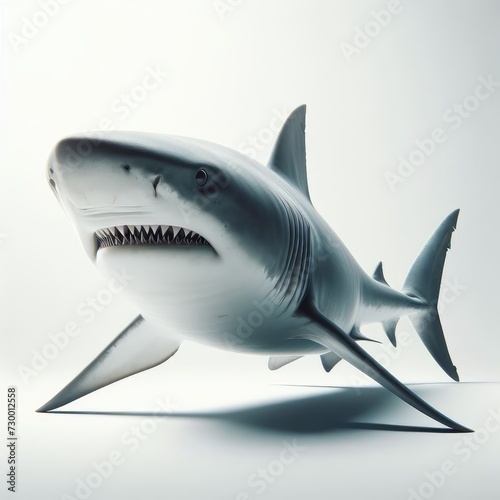shark isolated on white 