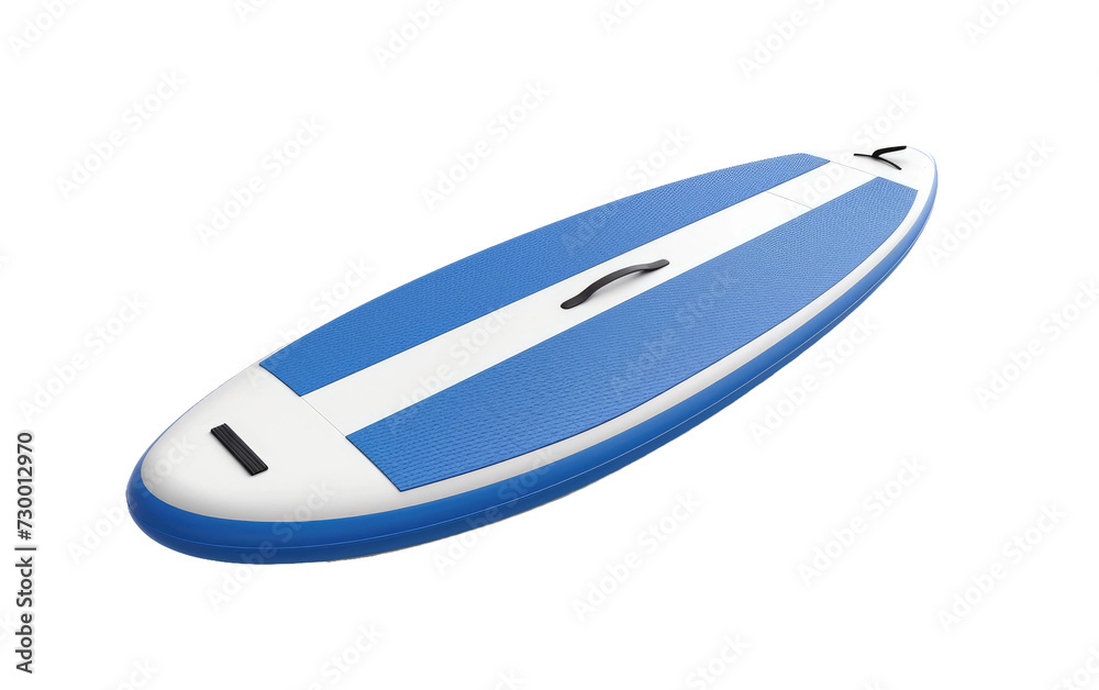 Blue and White Paddleboard on Transparent Background, PNG, Generative Ai