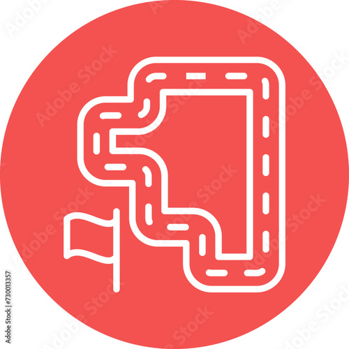 Race Track Icon Style