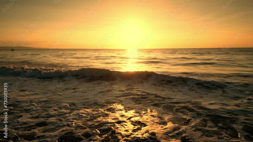Aerial view of sunset horizon over the sea. Cinematic drone aerial view beautiful evening sunset in sky over sea. Sun path is reflected in sea surface. Nature beauty. 4K Aerial view of sunset horizon over the sea. Cinematic drone aerial view beautiful evening sunset in sky over sea. Sun path is reflected in sea surface. Nature beauty. 4K