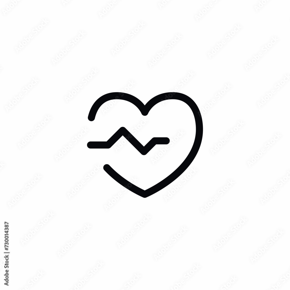Heart Heartbeat Pulse Health Icon Vector Heart Heartbeat Pulse Health Icon Vector