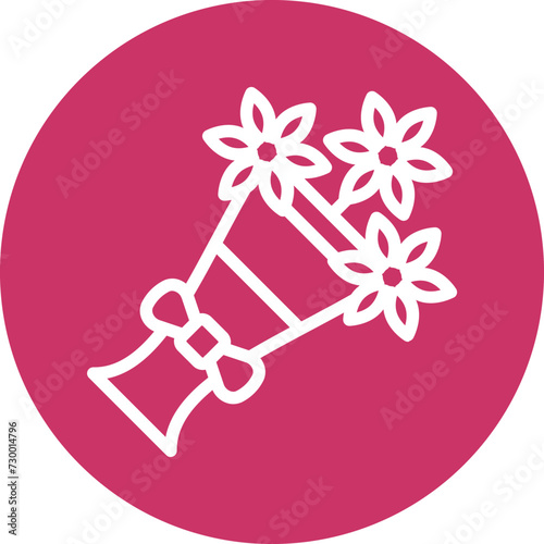 Flower Bouquet Icon Style