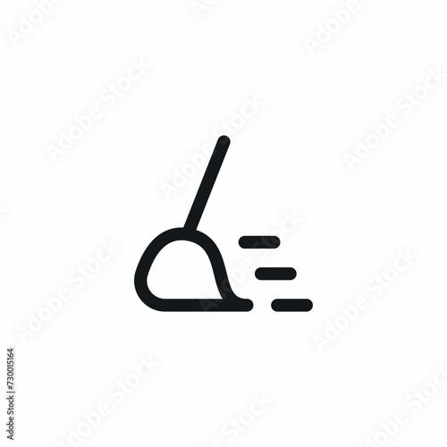 Clear Clean Broom Polish Nail Vector Icon Sign Symbol