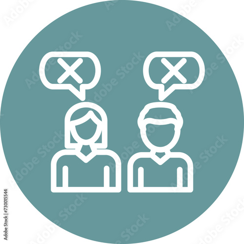 People Disagree Icon Style