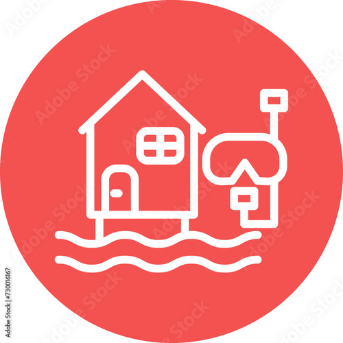 Dive Resort Icon Style