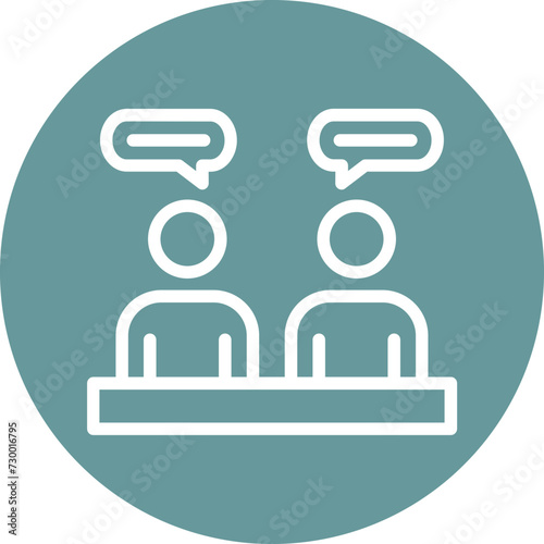 Client Meeting Icon Style