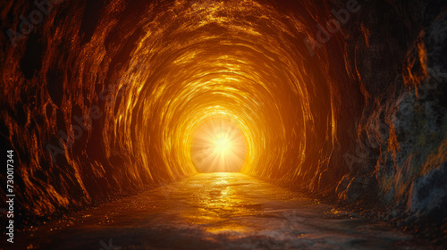Radiant Tunnel: Bursting with Realistic Light and Detail