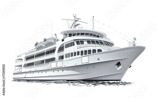 Efficient Ferry Vessel Travel on Transparent Background, PNG, Generative Ai © HR Husnain