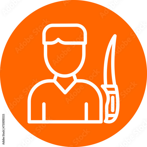 Knife Thrower Icon Style