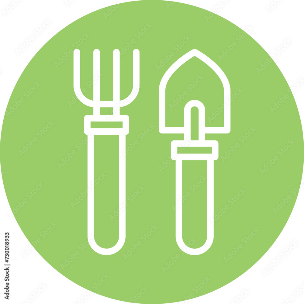 Fork And Trowel Icon Style