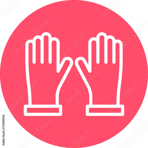 Gloves Icon Style