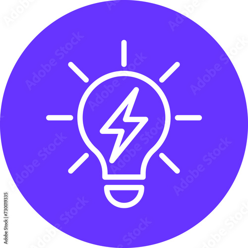 Neon Lamp Icon Style