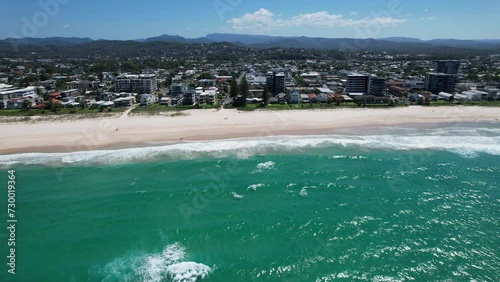 Summer: A Perfect Day In Palm Beach - Gold Coast - Queensland QLD - Australia - Drone Shot photo