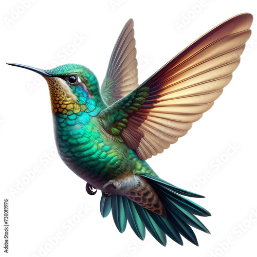 A Hummingbird isolated on transparent or white background, png