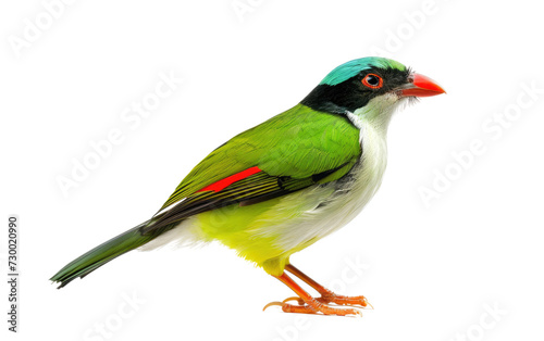 Emerald Green Magpie Beauty on Transparent Background, PNG, Generative Ai