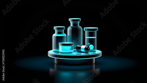 pharmacy icon clipart isolated on a black background. with black copy space. 