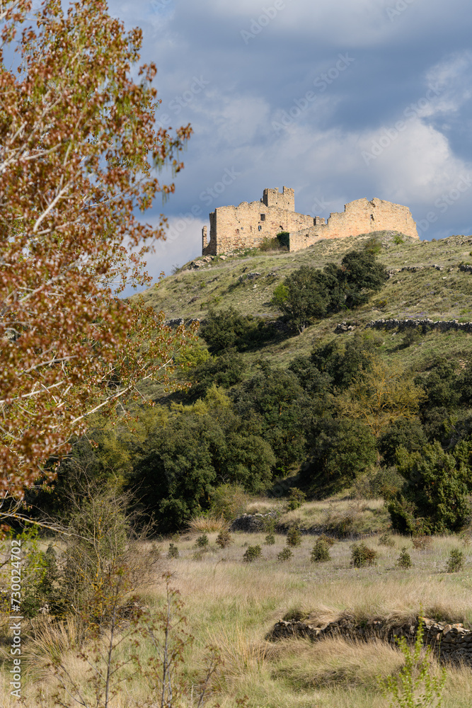 RUINAS DEL CASTILLO DE PRADAS. CERCA DE LA POBLACIÓN DE SAN AGUSTÍN. TERUEL. ESPAÑA. EUROPA RUINAS DEL CASTILLO DE PRADAS. CERCA DE LA POBLACIÓN DE SAN AGUSTÍN. TERUEL. ESPAÑA. EUROPA
