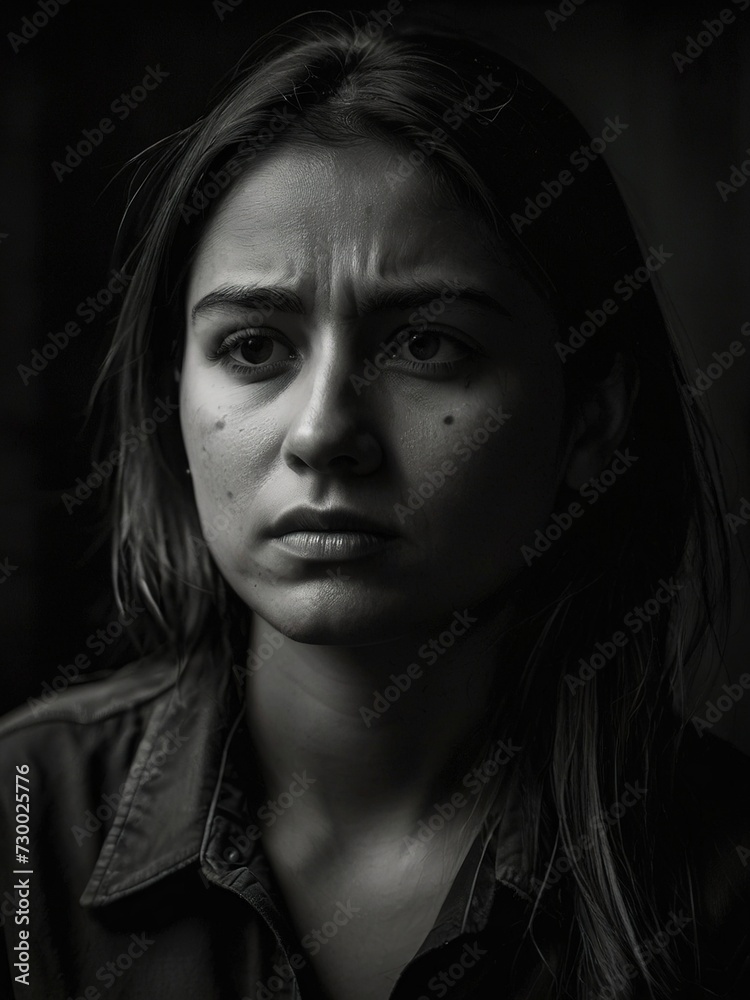 Girl victim of abuse suffering fear Girl victim of abuse suffering fear