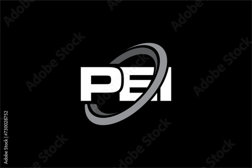 PEI creative letter logo design vector icon illustration